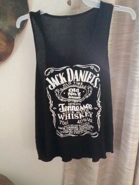Jack Daniels Black Tank Top with White Logo